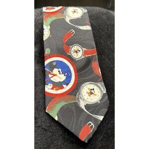 Vintage Disney Mickey Unlimited Tie Classic Mickey Mouse Watch Men's Necktie